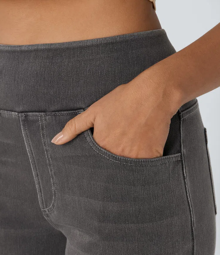 Mel™ | High-Waist Comfort Jeans | SALE! - Grey-blue denim / S