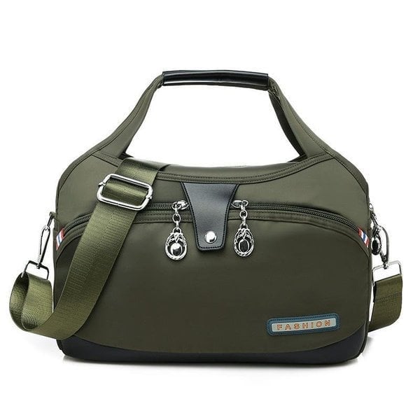 Zamira | Fashionable, stylish handbag with anti-theft protection - olive green