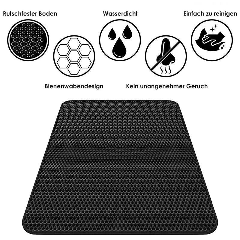 HoneycombMat™ | Luxurious honeycomb cat litter mat | 50% OFF TODAY! - New Arrivals - Black / S (30x30 cm)