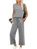 Larra | Casual Two-Piece Set with Short Sleeve and Wide Leg