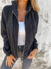 Lara | Comfort hooded jacket - Blue / S