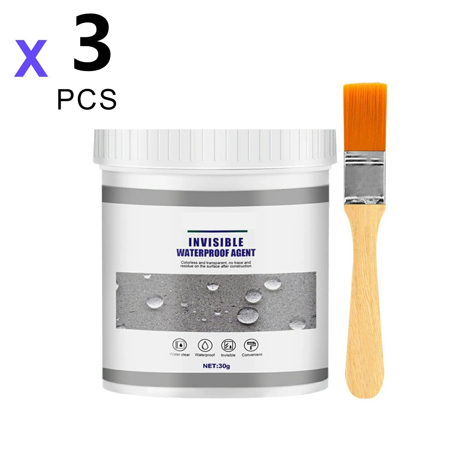 Waterproof coating paste - Houseware & Kitchen - 100gr (including two brushes)