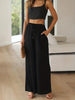 Trixie | Elegant linen trousers - White / S