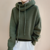 Lina™ | Cosy knitted hoodie - Green / One size fits all