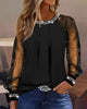 Jacky | Trendy mesh sequin top