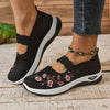 Saty | Embroidered Mesh Slip-On Shoes