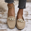 Kendal | Leather Slippers with Chunky Chain Details