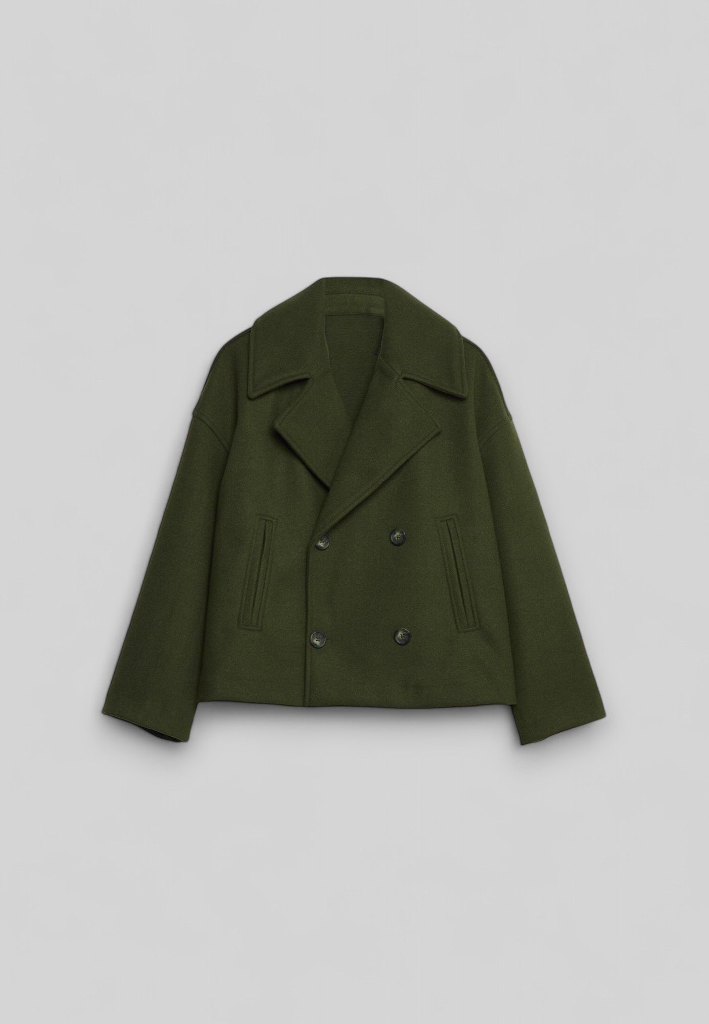 Selene™ - Classic short coat for women - Green / XS