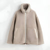 Katharina | Stylish fleece jacket - Brown / S
