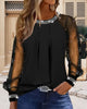 Jacky | Trendy mesh sequin top