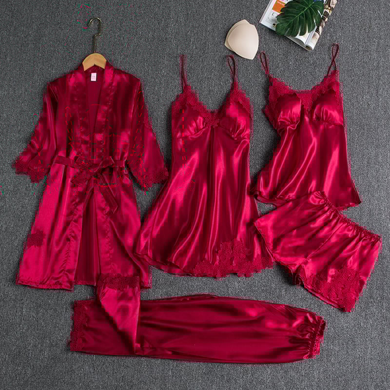 Rowena | Ice Silk Nightgown for Women in a 5-Pack