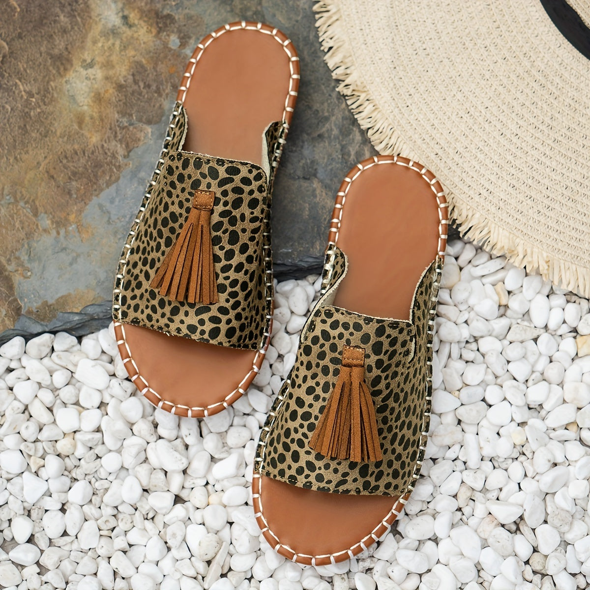 Priya | Fringe-Embellished Ethnic Flat Sandals