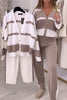 Nami™ | Two-piece woollen jumper set - Brown / S
