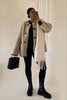 Liana™ - Elegant faux fur coat - Beige / XS