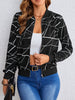 Evalaine™ | Geometric zip jacket for women - Black (almost sold out) / S
