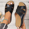 Freya | Orthopedic Leather Slippers with Open Toes