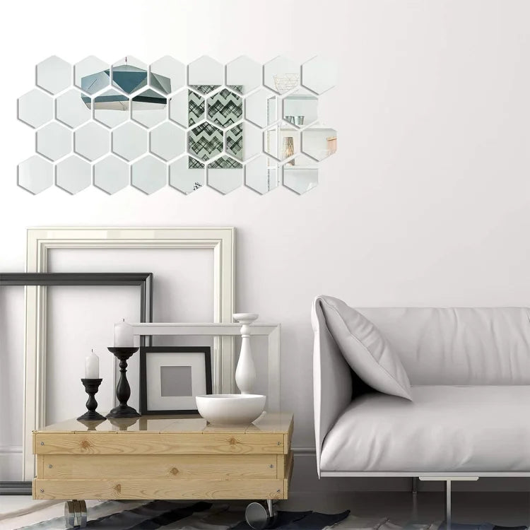 Honey mirror | Home decoration with honeycomb mirror made of acrylic | 50% OFF TODAY! - 80*70*40mm / 12 PIECES