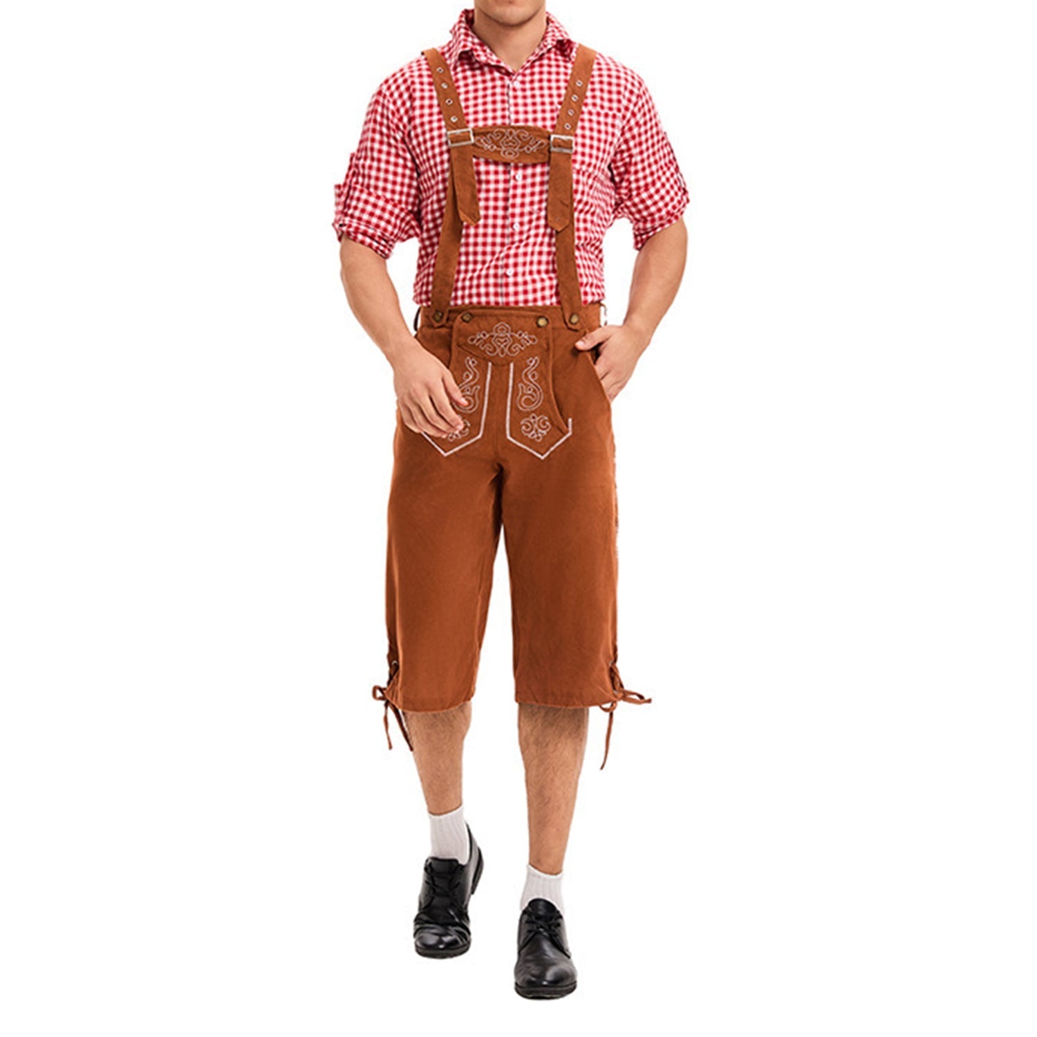 Fritz | German Oktoberfest suit for men - Dark brown / M