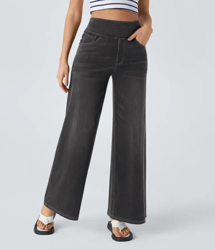 Mel™ | High-Waist Comfort Jeans | SALE! - Carbon Paint Denim / S