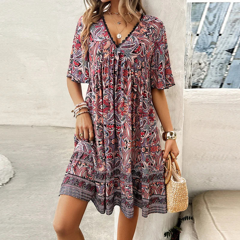 Frenchie | Chic Vacation Dress with V-neck