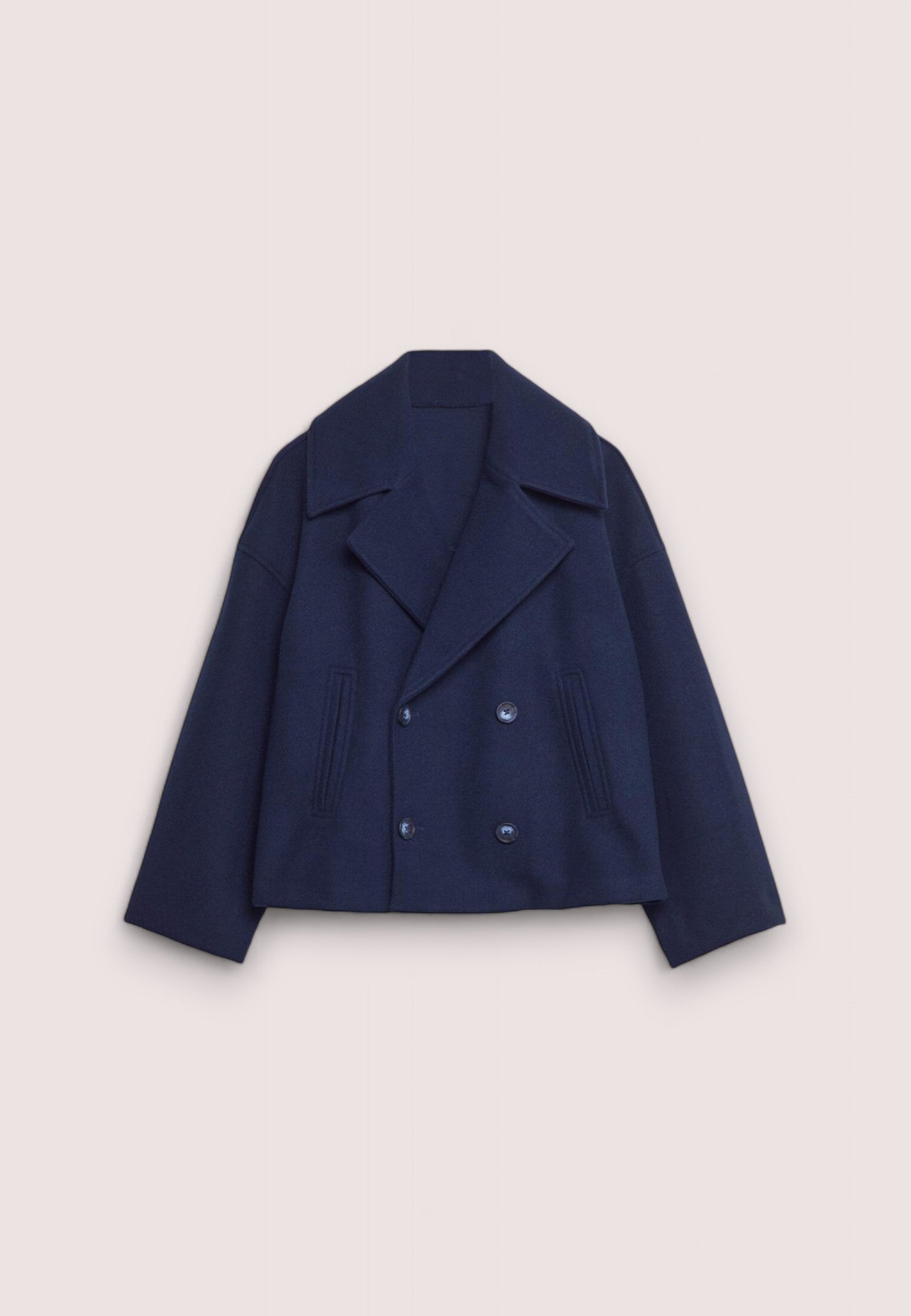 Selene™ - Classic short coat for women - Navy blue / XS
