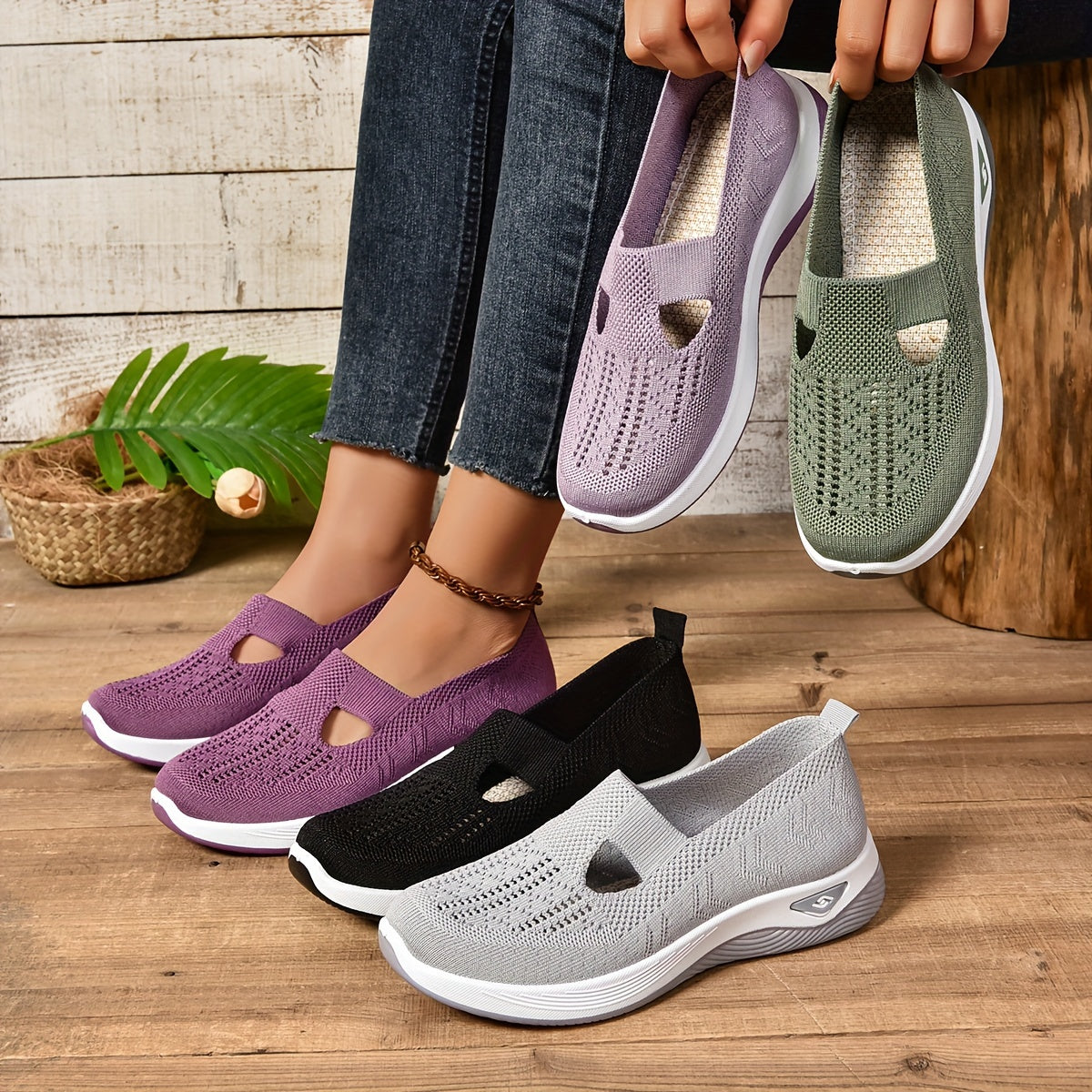 OrthoFit™ | Orthopaedic slip-on for women - Green / 36