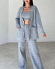 Isabella | three-piece knitting set - Grey / S