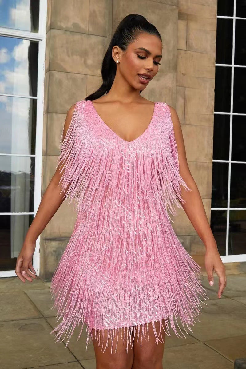 Kathryn | Sexy tassel party dress