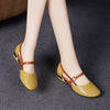Annabelle | Elegant Sandals with Low Heel and Round Toe