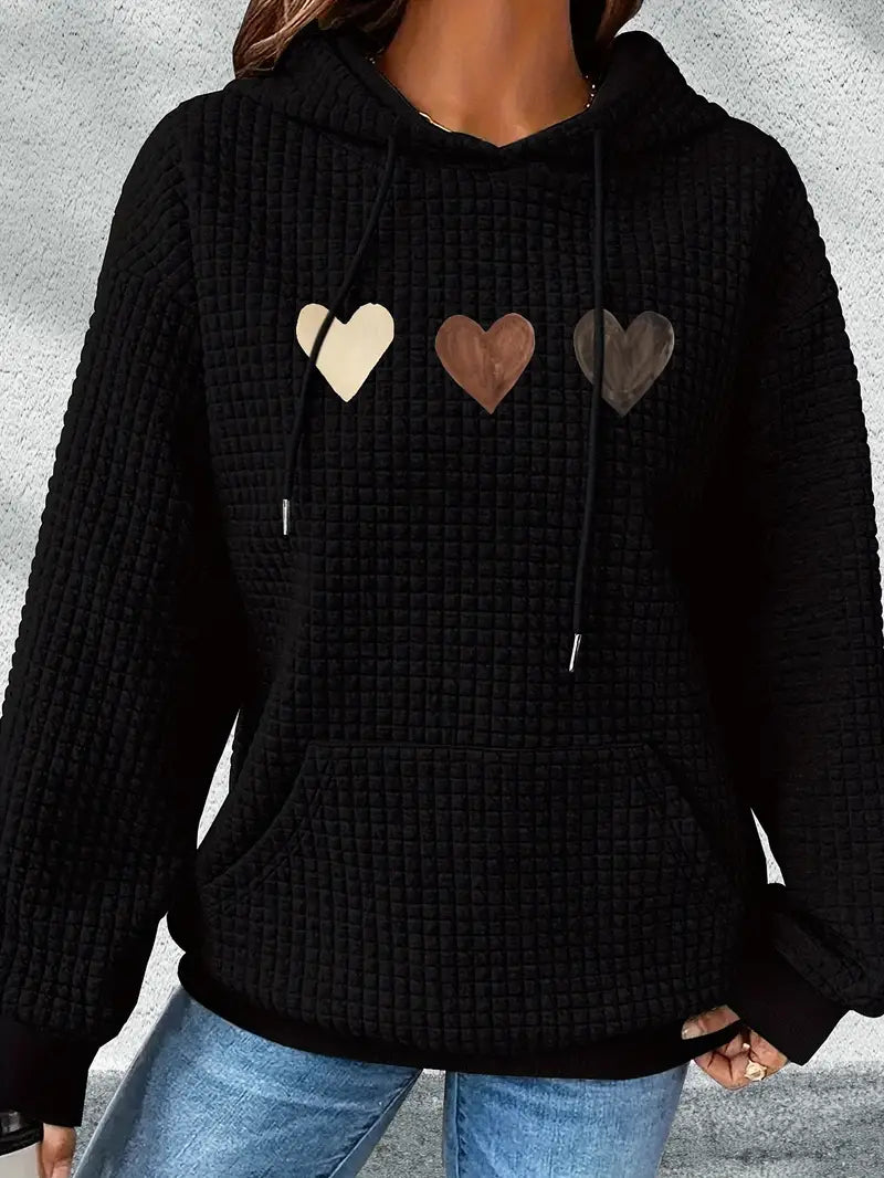 Alessia™ - Romantic hooded sweatshirt - Black / S