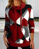 Claire | colour block top for women - Blouses & Shirts - Red / S