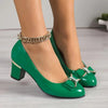 Mathilda | Elegant High Heels with Crystals and Delicate Bow