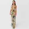 Xera | Unique Halter Long Backless Maxi Dress