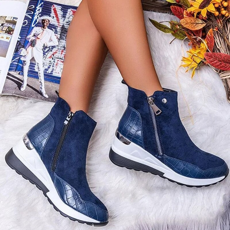 Lenya™ | Comfortable boots - Blue / 36