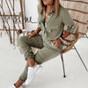 Rain | Elegant Jumpsuit with Polo Collar