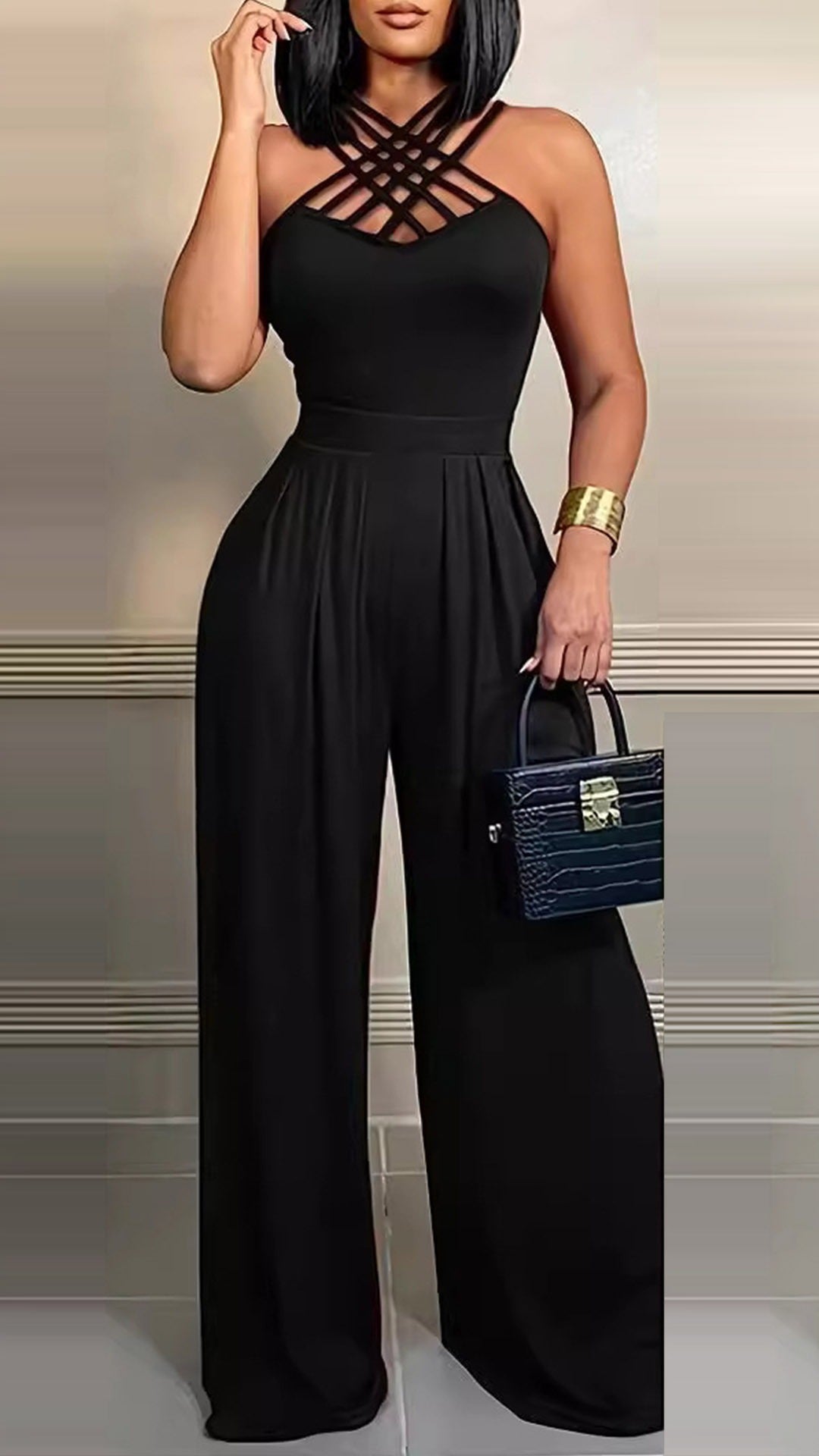 Jessica™ | Sexy Halter Jumpsuit with High Waist