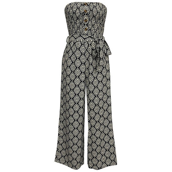 Vienna™ | Strapless Bohemian Floral Jumpsuit