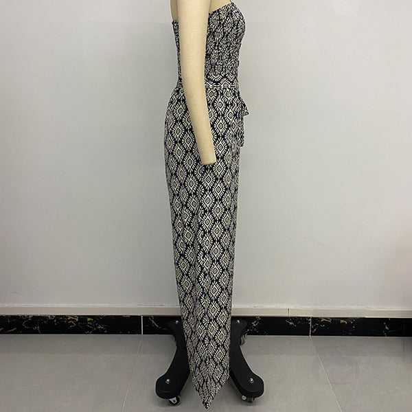 Vienna™ | Strapless Bohemian Floral Jumpsuit