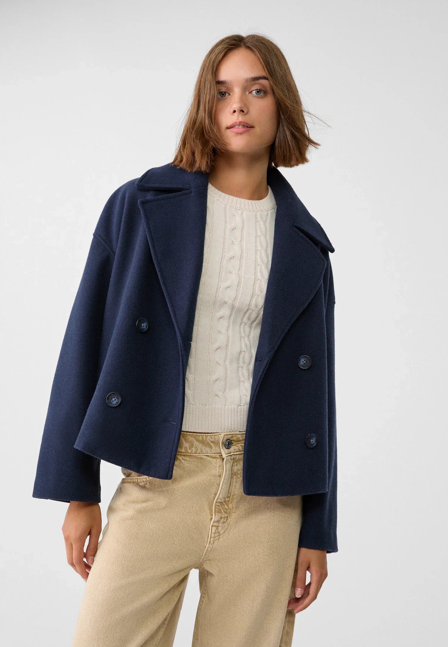 Vespera™ - Short-cut woollen coat for women