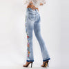 Daisy | Stylish Vintage Jeans with Floral Accents