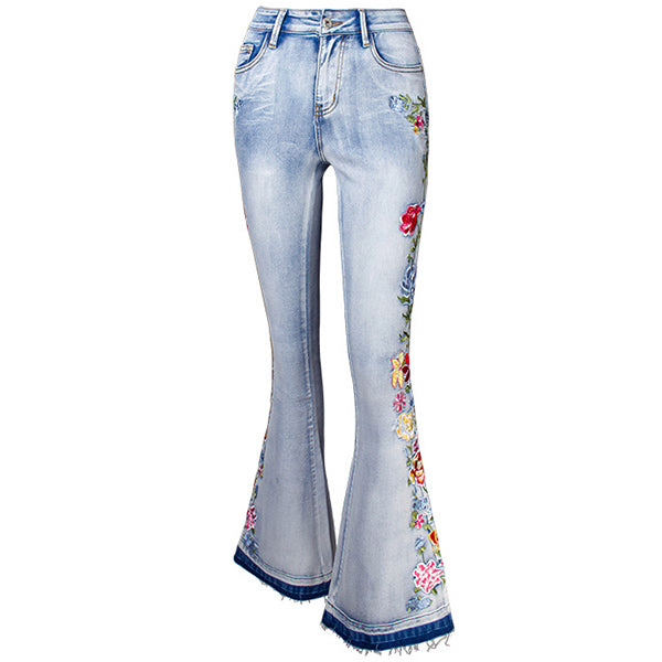 Daisy | Stylish Vintage Jeans with Floral Accents