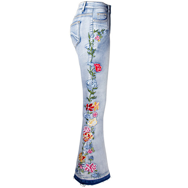 Daisy | Stylish Vintage Jeans with Floral Accents