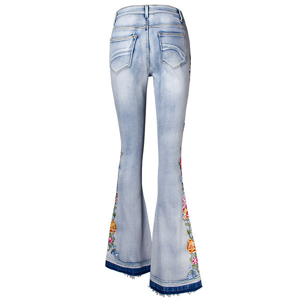 Daisy | Stylish Vintage Jeans with Floral Accents