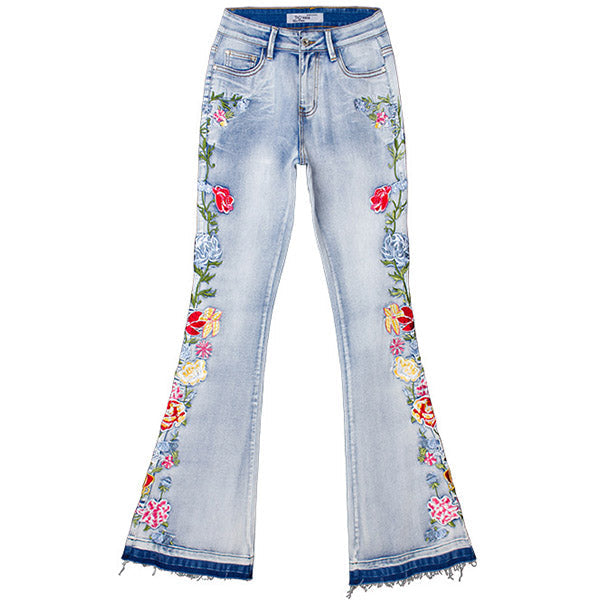 Daisy | Stylish Vintage Jeans with Floral Accents
