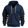 Kian™ - Comfortable hooded jumper - Dark blue / S