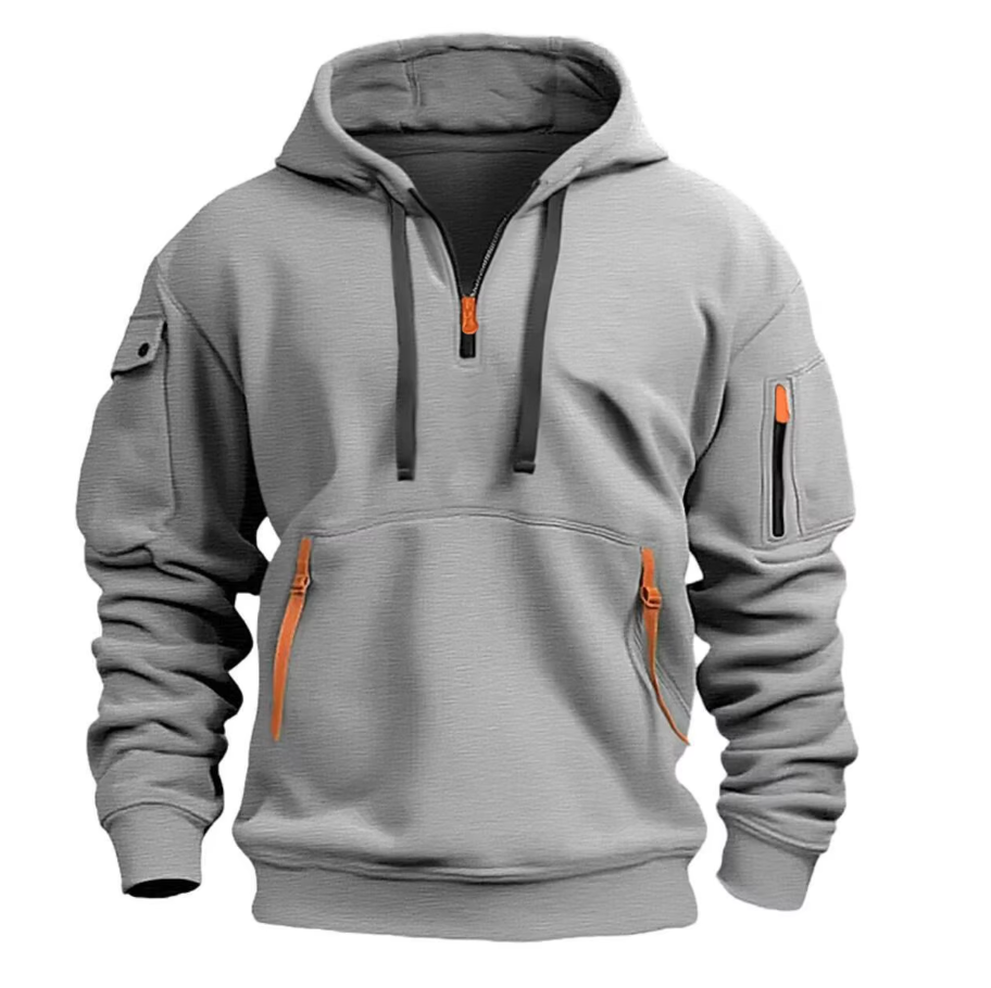 Kian™ - Comfortable hoodie - Light grey / S