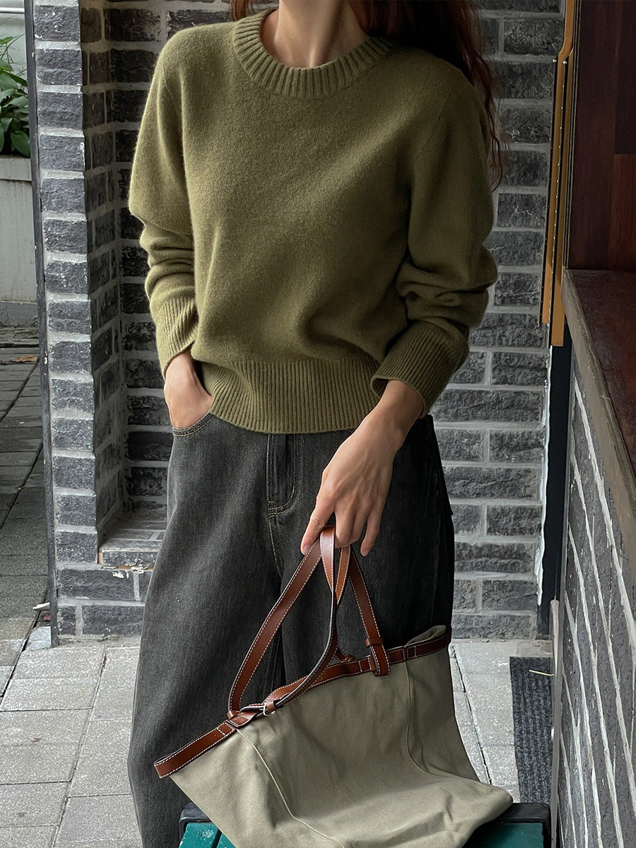 Greta | Modern ladies jumper - S / Green