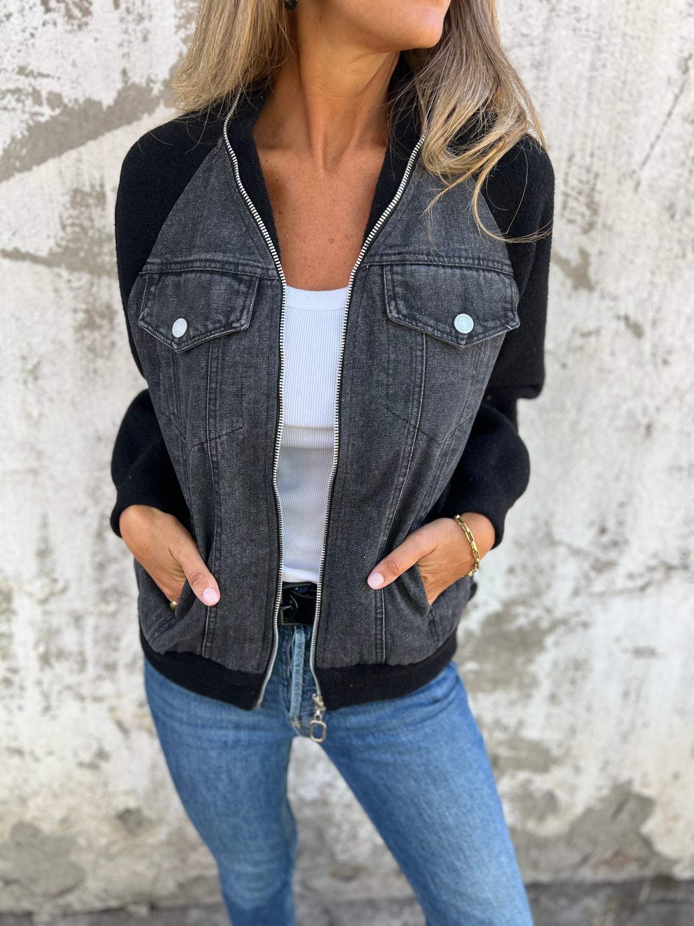 Emira™ - Modern leisure jacket - Jacket - Blue / S (36)