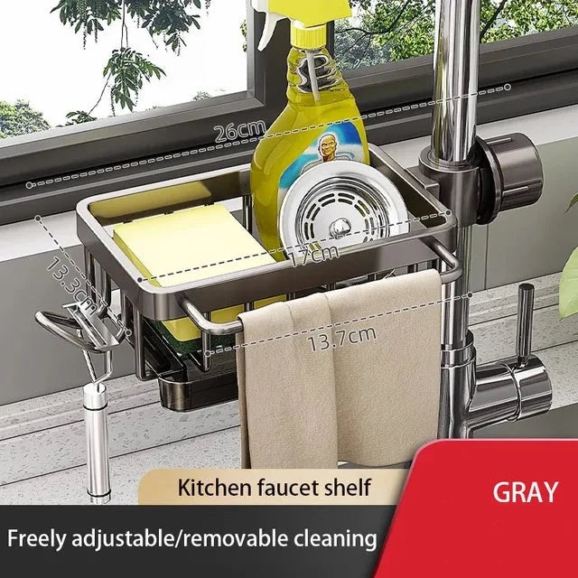 KüchenMeister™ | Aluminium sink organiser - grey