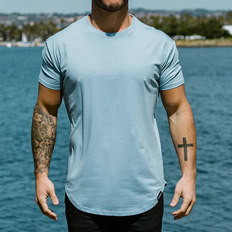 Aron™ | Shaping shirt with dynamic cut - Blue / S